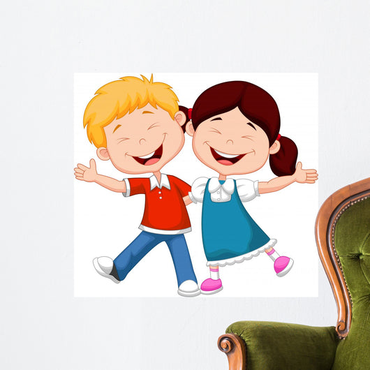 Happy children cartoon