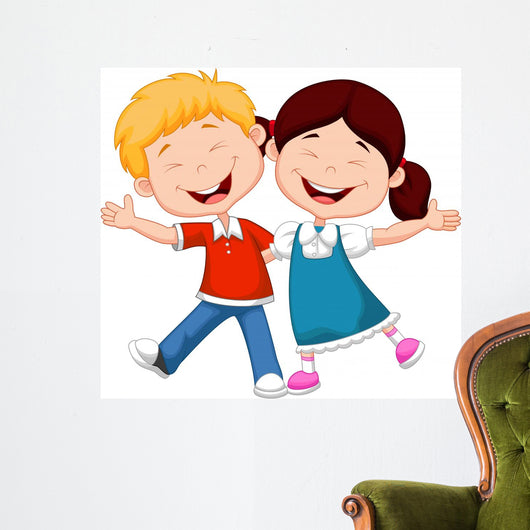Happy children cartoon