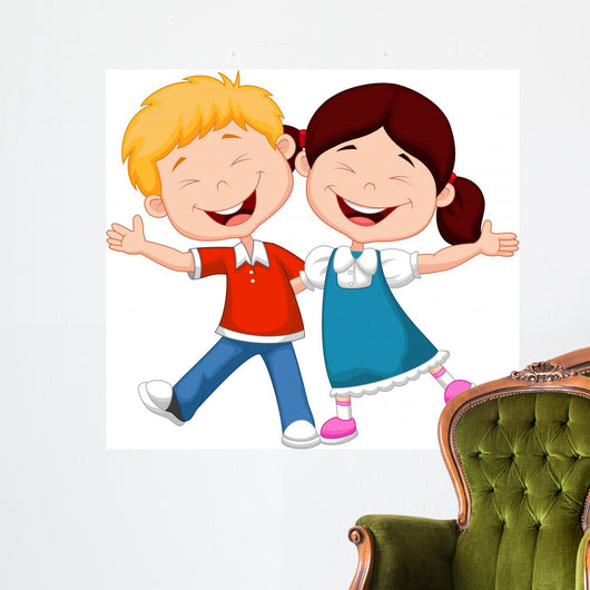 Happy children cartoon