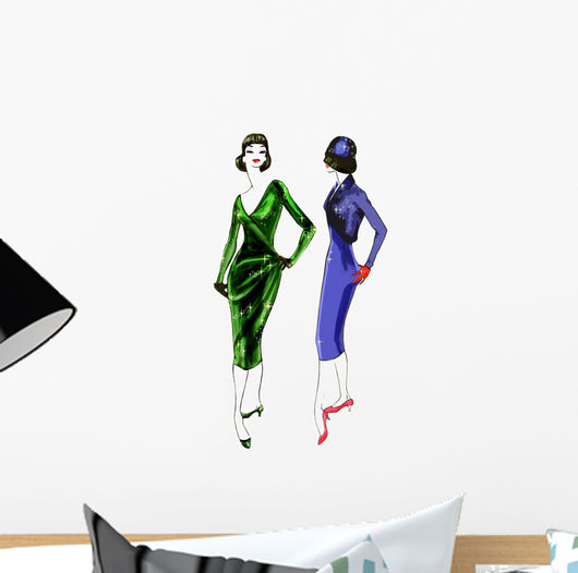 Fashion History: 1950 Model Wall Mural