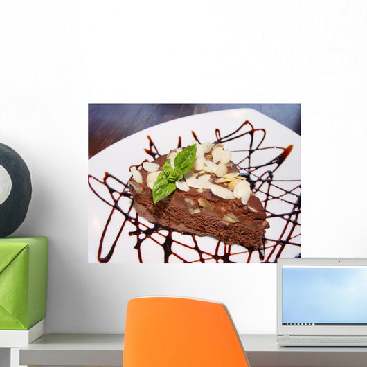 Chocolate Pie with Nuts Wall Mural