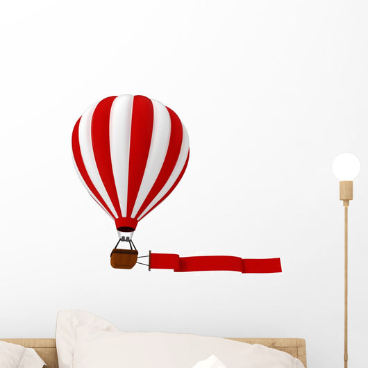 3d Colorful Hot Air Balloon Wall Decal