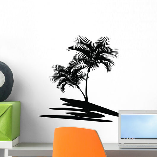 palm tree silhouette Wall Decal