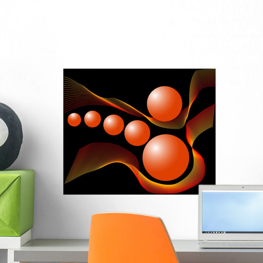 Abstract Background:red Wall Mural