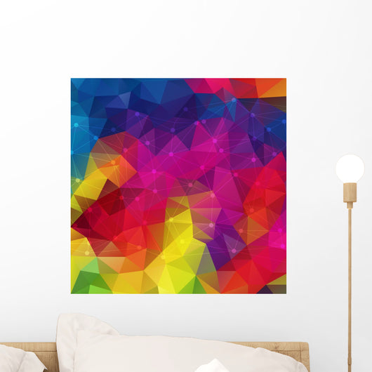 Abstract geometric colorful background. Wall Mural