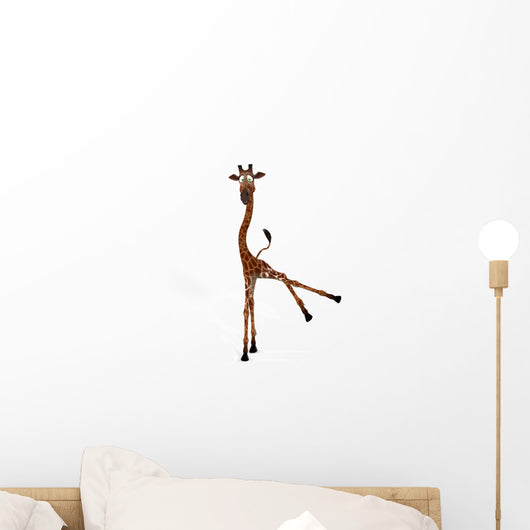 Rendered Image of a Really Cute Giraffe Wall Decal