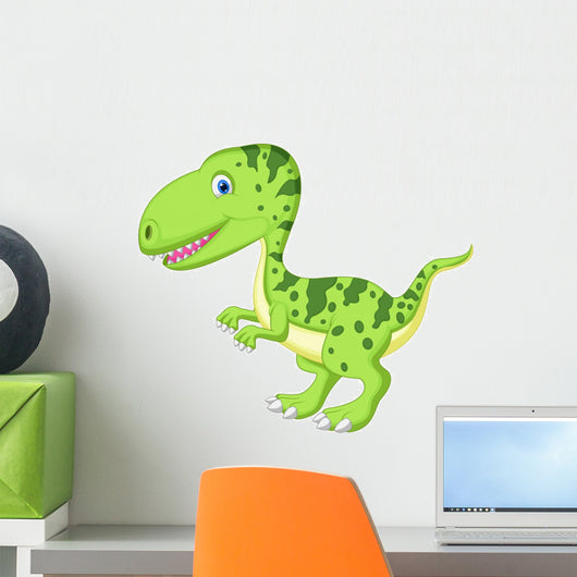 Cute dinosaur cartoon Wall Decal
