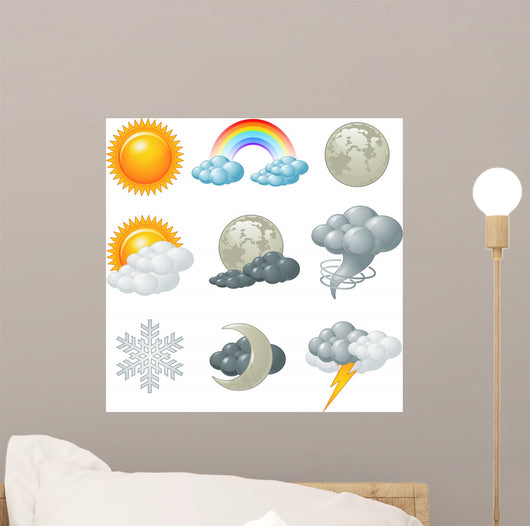 Weather icons Wall Decal