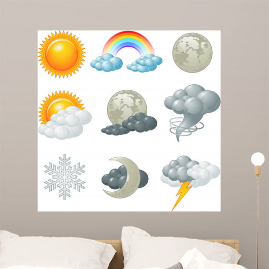 Weather icons Wall Decal