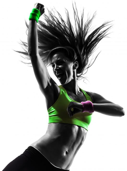 woman exercising fitness zumba dancing silhouette Wall Decal