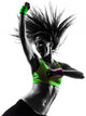 woman exercising fitness zumba dancing silhouette Wall Decal