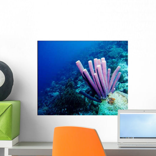Purple Tube Sponges Caribbean Wall Decal Design 1