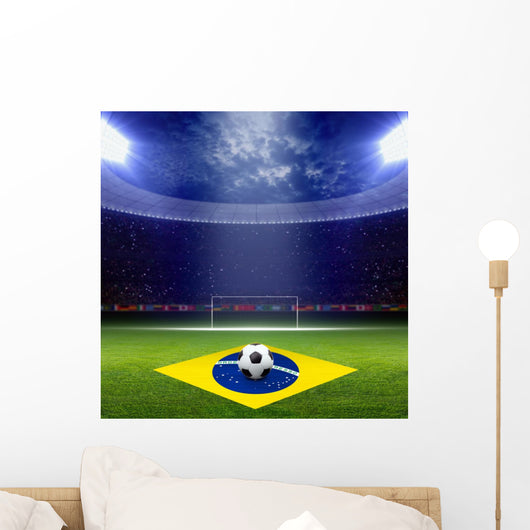 Soccer Staduim Brazil Flag