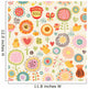 Floral with Birds Seamless Wall Decal