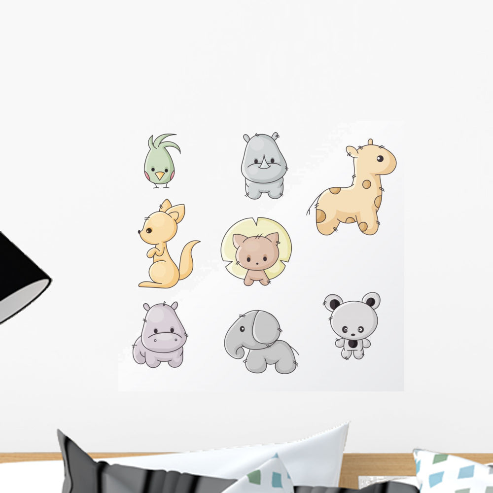Set Wild Animals Wall Decal – Wallmonkeys