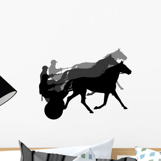 Vector Silhouette of Horse and Jockey