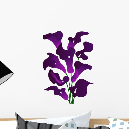 wedding bouquet purple cala lilies