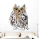 Owl on a white background, vector illustration. Wall Decal