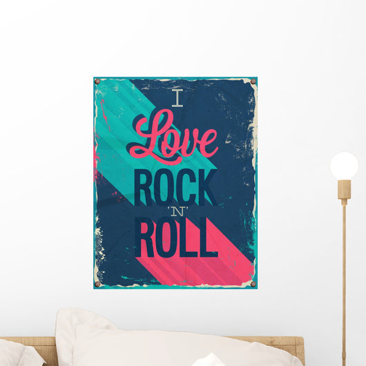 I Love Rock and Roll Vector Illustration
