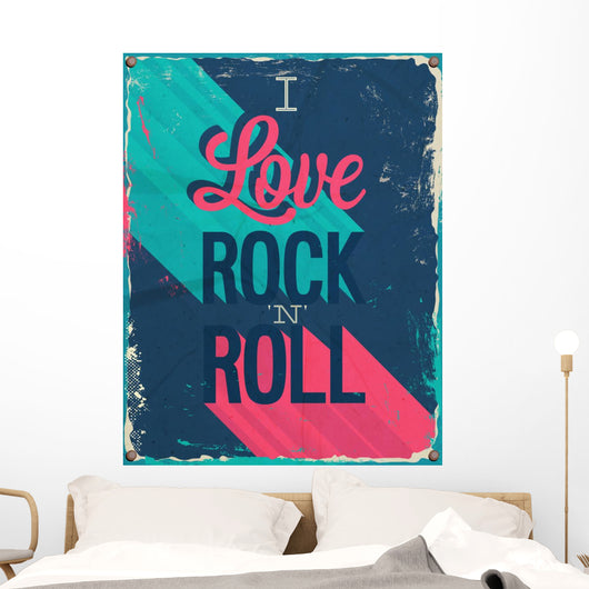 I Love Rock and Roll Vector Illustration