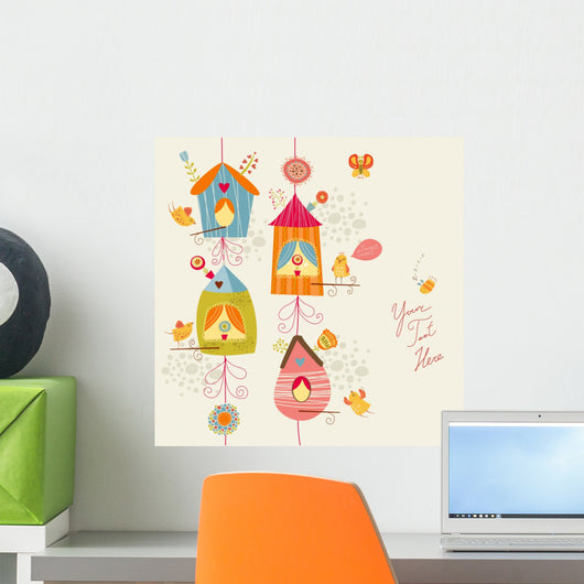 Floral with Birds Wall Decal