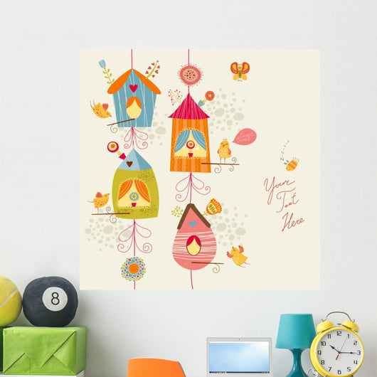 Floral with Birds Wall Decal