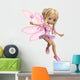 Cute Toon Ballerina Fairy in Pink Wall Decal