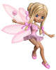 Cute Toon Ballerina Fairy in Pink Wall Decal