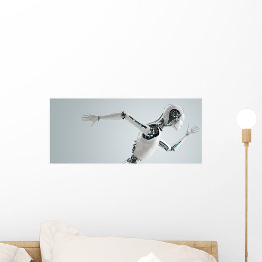 robot android women running