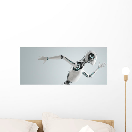 robot android women running