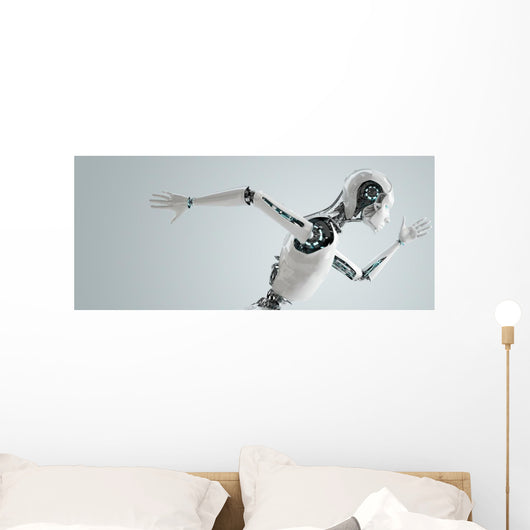 robot android women running