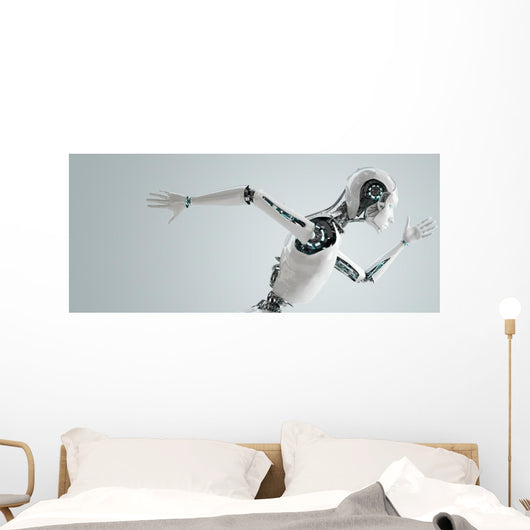 robot android women running