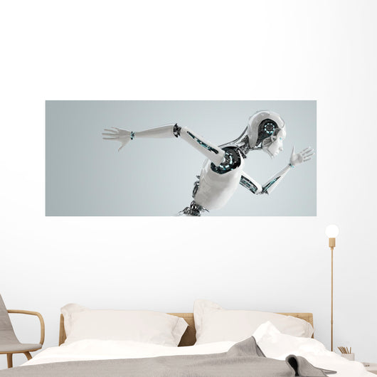 robot android women running