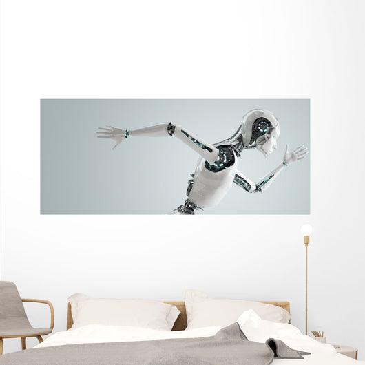 robot android women running