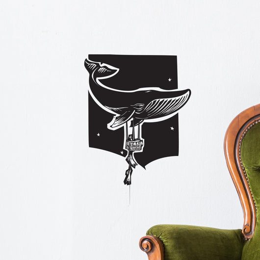 Whale Balloon Wall Decal