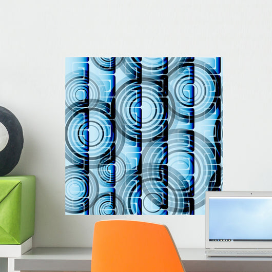 Abstract Blue Seamless Wall Decal