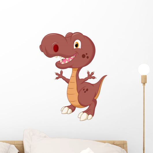 Cute dinosaur cartoon Wall Decal