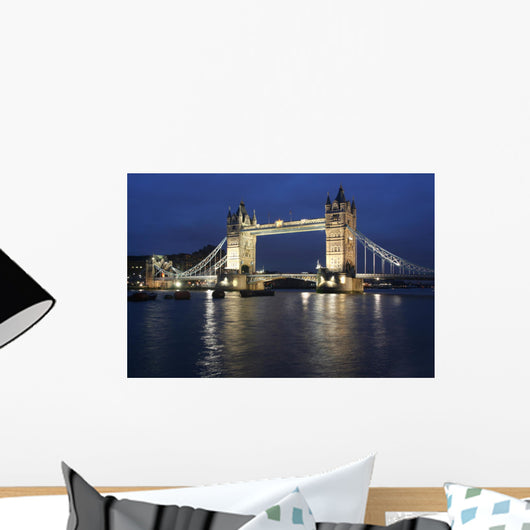 Tower Bridge in London in the evening with reflection Wall Mural