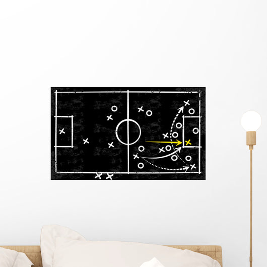Abstract vector tactic strategy concept sketched on a blackboard