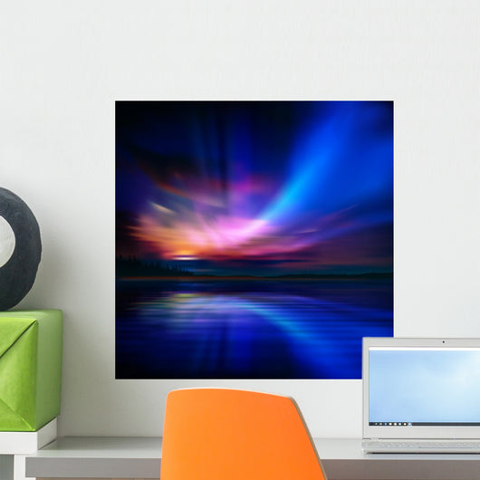 abstract background with sunset and mountains