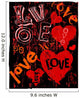 Hearts and love, super grungy, vector illustration Wall Mural