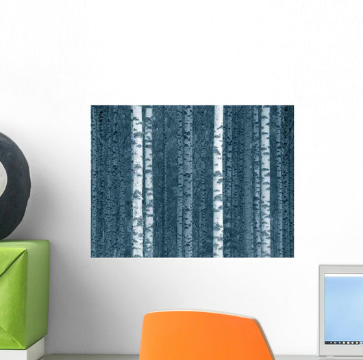 Log Birch Finnish Forest Wall Decal