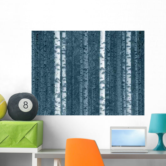 Log Birch Finnish Forest Wall Decal