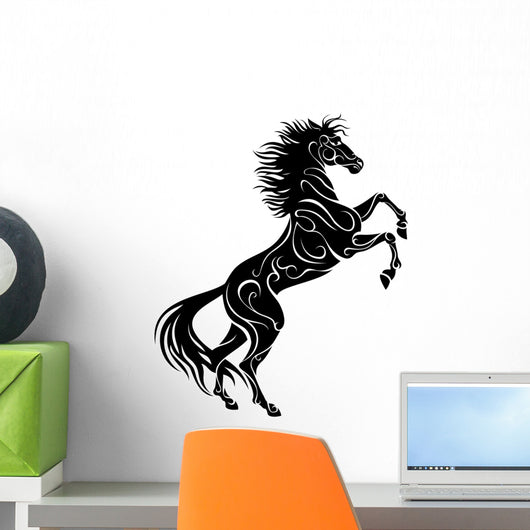 Rearing Horse, Vector Silhouette