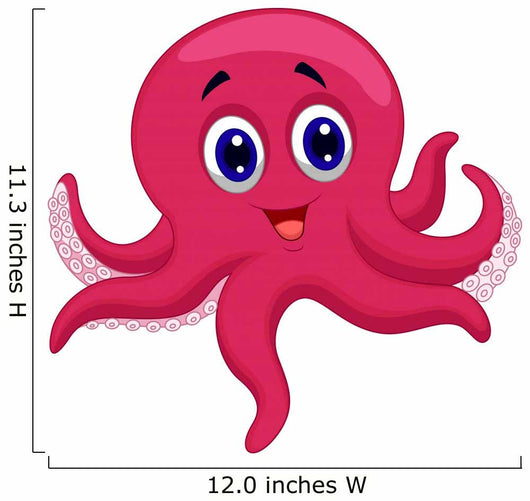 Octopus cartoon Wall Decal
