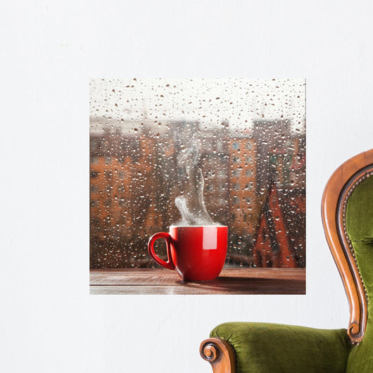 Steaming coffee cup