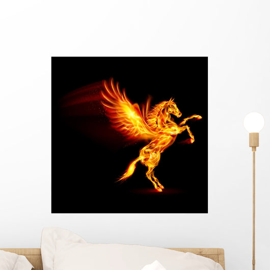 Fire Pegasus Wall Mural