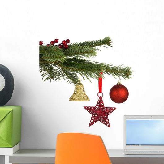 decorated fir tree branch