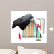 Medal for achievement in education with diploma, hat and books