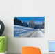 Snowy Road to Forest Wall Decal